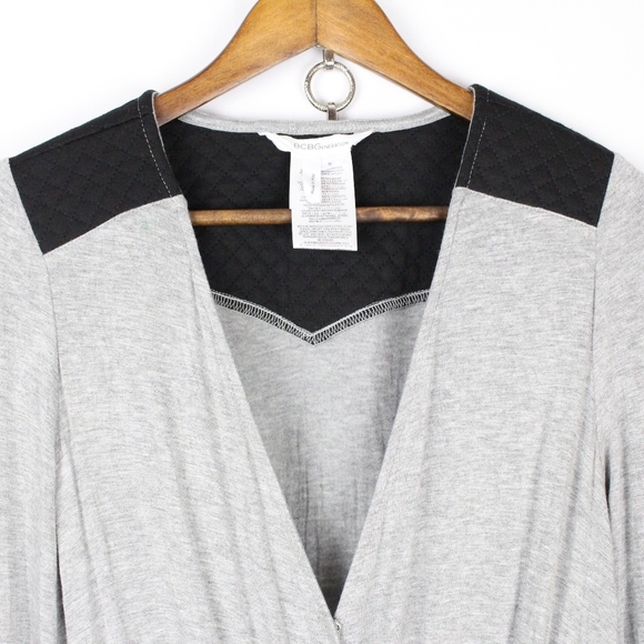 BCBGeneration Gray Drop Waist Draped Dress - Picture 4 of 9